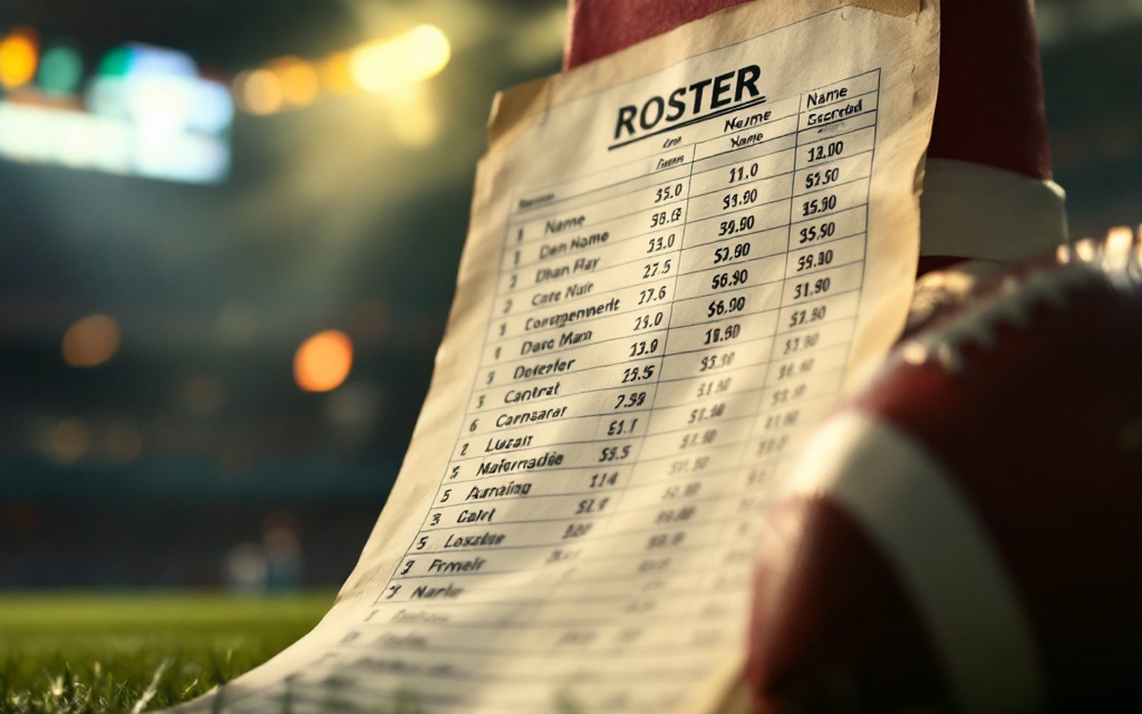 A worn printed roster sheet with one name circled